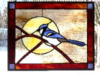 Blue Jay Stained Glass
